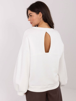 Ecru oversize mikina bez kapuce RUE PARIS.