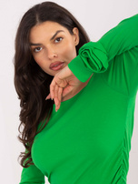 Jasnozielona dopasowana bluzka z bawełny