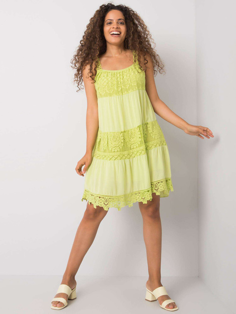 Limonkowa sukienka Eunice OCH BELLA