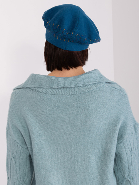 Hurtownia Morski beret z dodatkiem kaszmiru