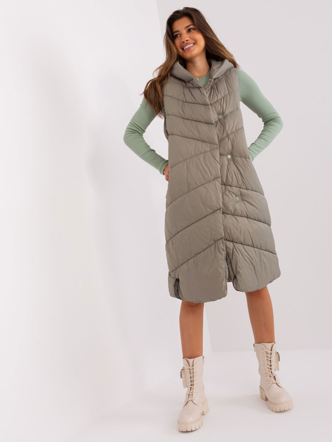 Hurt Khaki puchowa kamizelka z zapięciem SUBLEVEL