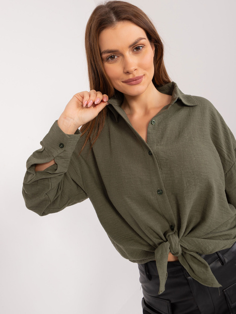 Hurtownia Khaki damska koszula oversize na lato