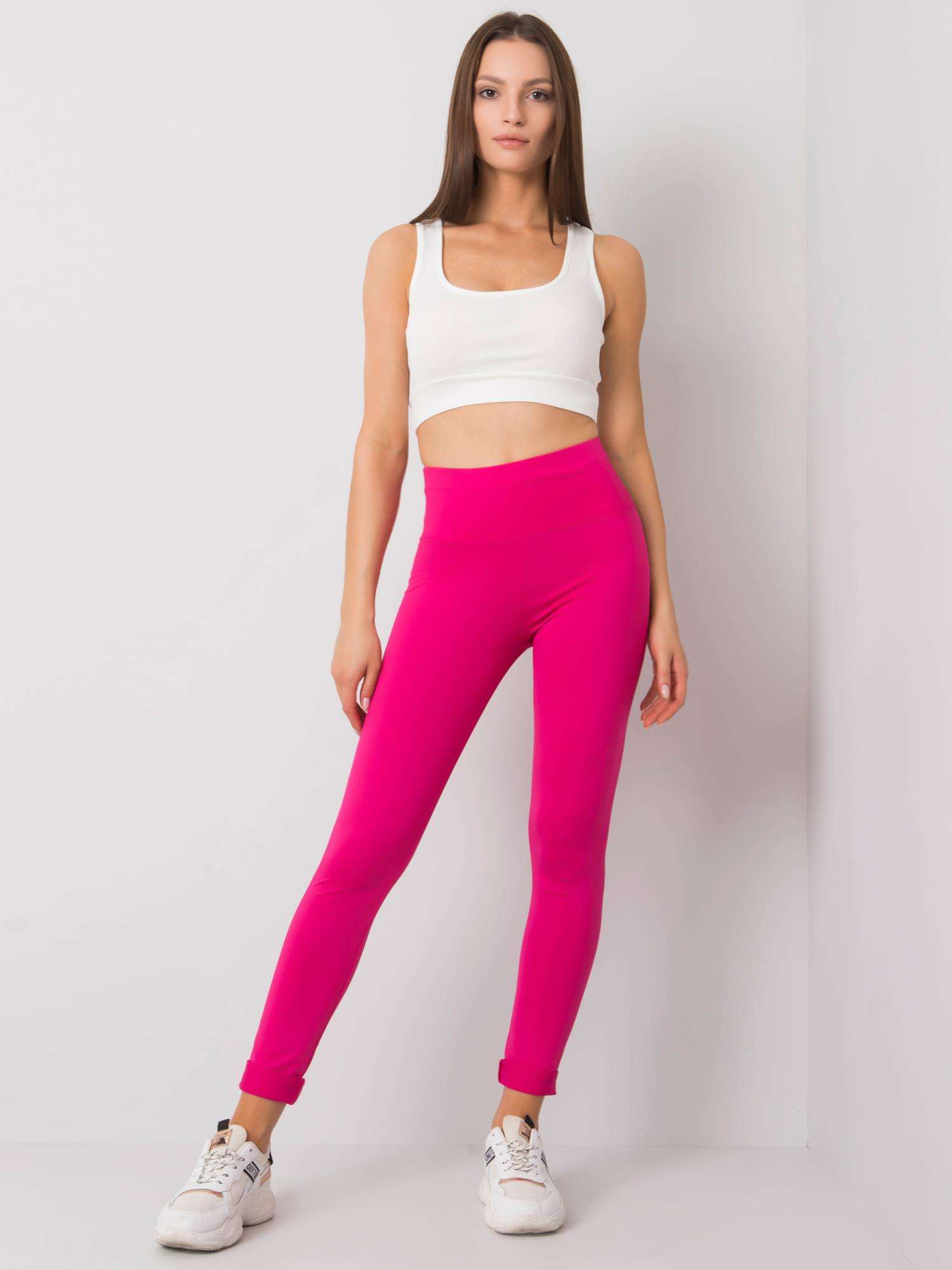 Fuksjowe legginsy sportowe Leffy