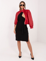 Czarna letnia sukienka basic z bawełny RUE PARIS