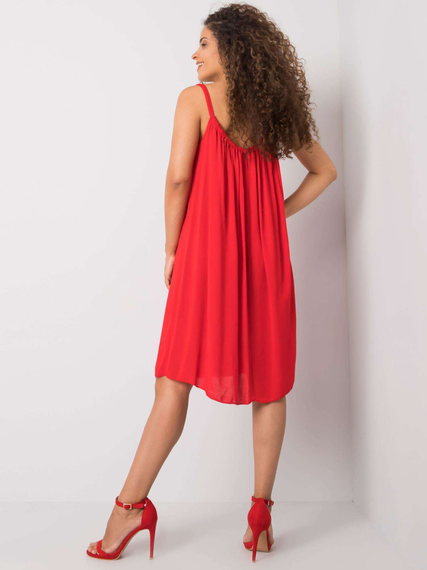 Red dress with straps Polinne OCH BELLA.
