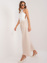 Hurt Jasnobeżowe szerokie spodnie z kieszeniami 