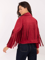 Czerwona kowbojska kurtka bez zapięcia RUE PARIS