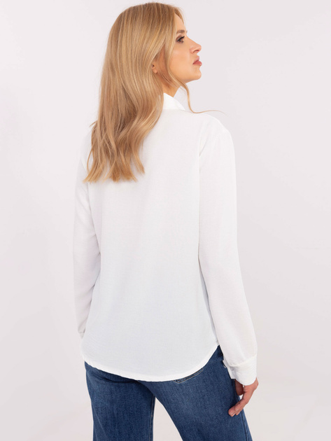 Hurt Ecru elegancka koszula damska z kołnierzykiem