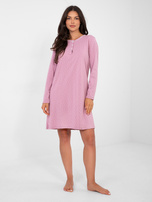 Brudnoróżowa nocna koszula z nadrukiem