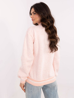 Hurt Jasnoróżowa melanżowa bluza baseball z haftem