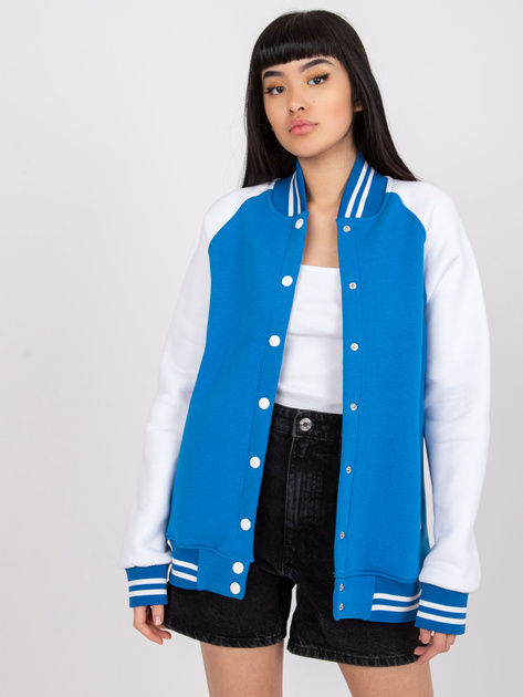 Ciemnoniebiesko-biała bluza bomberka Porto RUE PARIS