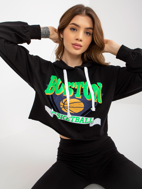 Hurt Czarny komplet casualowy z szortami typu kolarki