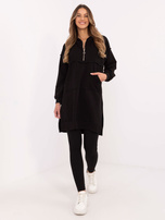 Hurt Czarny damski komplet basic z zamkiem na bluzie