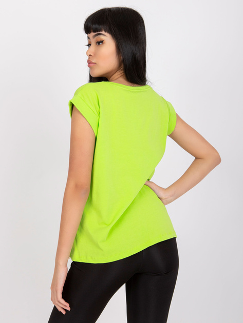 Fluo zielony t-shirt basic Atlanta RUE PARIS