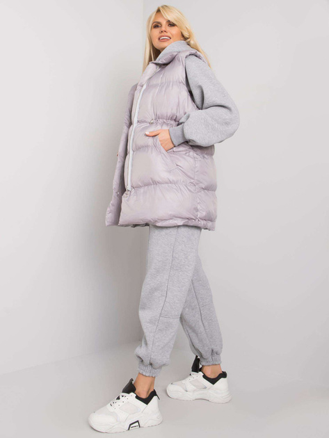 Szary melanżowy komplet trzyczęściowy z kamizelką Abigail