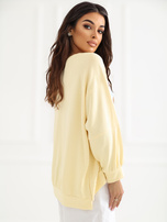 Jasnożółta damska bluza z okrągłym dekoltem RUE PARIS