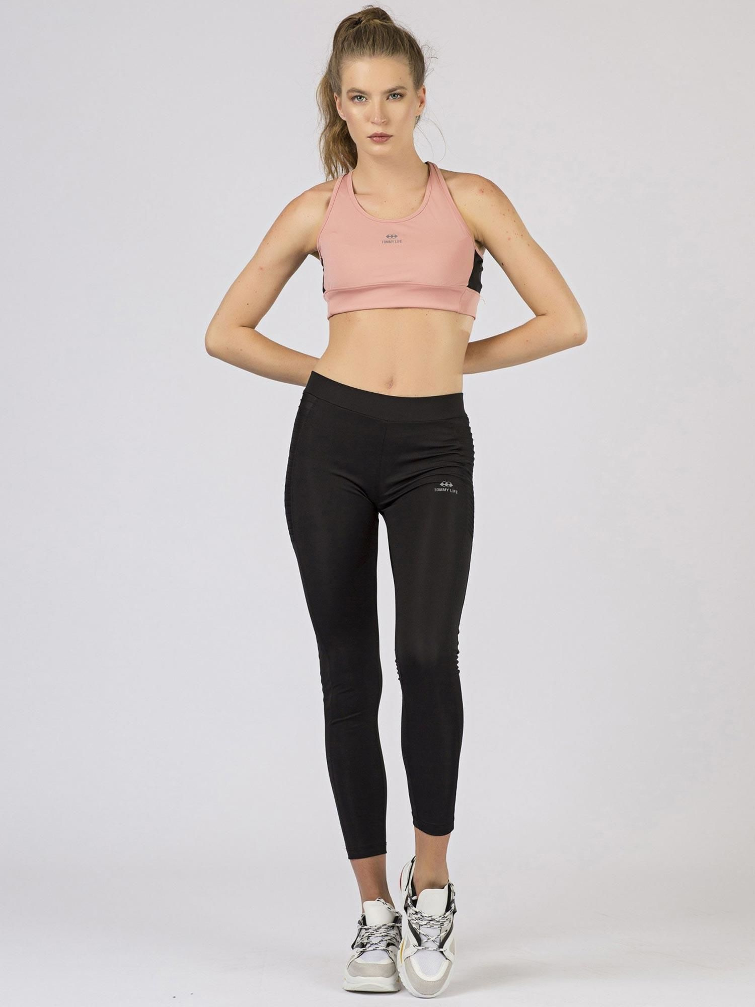 TOMMY LIFE Brudnoróżowy sportowy top