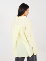 Light yellow asymmetrical shirt with a collar.