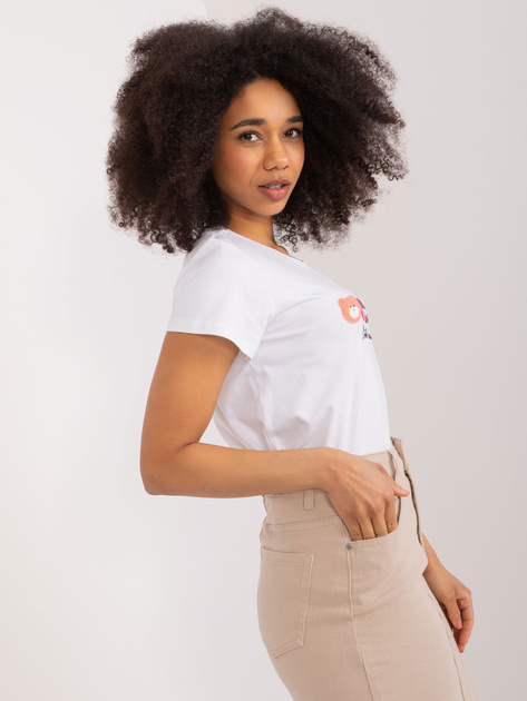 Hurt Biały damski t-shirt z misiami BASIC FEEL GOOD