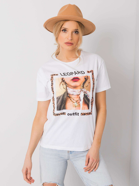 Biały t-shirt Madelyn