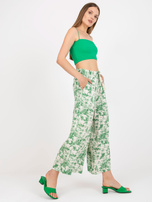 Jasnobeżowe lekkie spodnie z materiału we wzory SUBLEVEL 