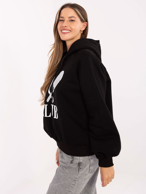 Czarna dresowa bluza oversize z kapturem