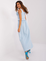 Hurt Light blue wrap dress for everyday use.