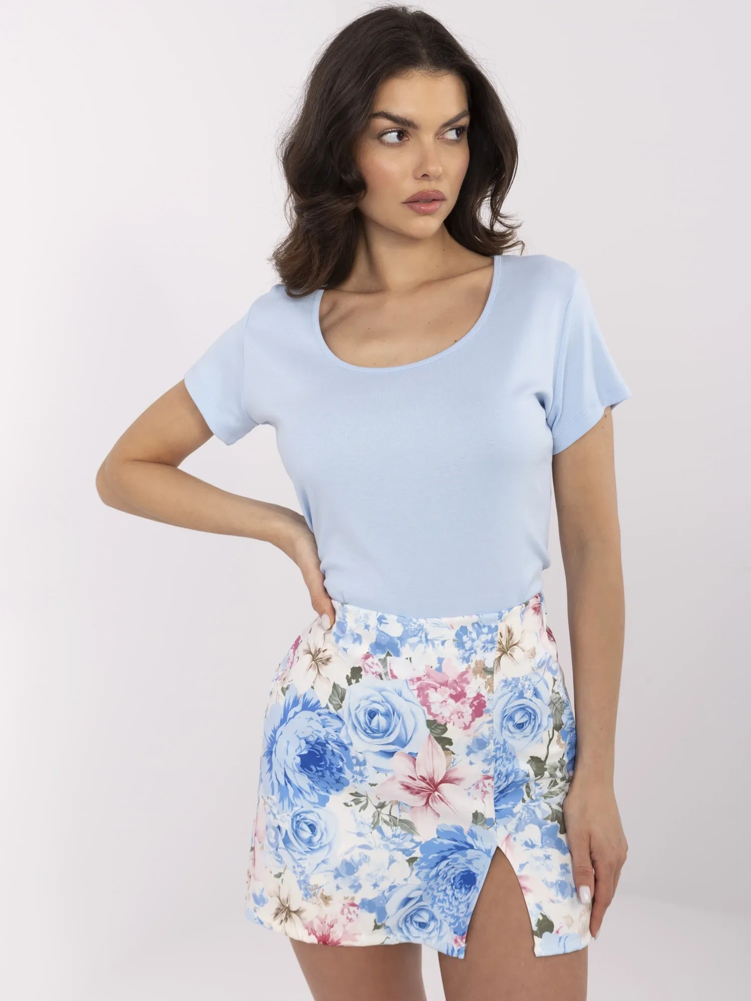T-shirt jasny niebieski