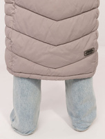 Hurt Ciemnobeżowa puchowa kurtka zimowa SUBLEVEL 