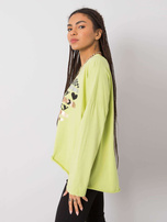 Jasnozielona bluzka z długim rękawem Miriana