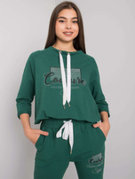 Ciemnozielony komplet z aplikacjami Martille