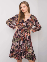 Schwarzes Kleid mit V-Ausschnitt Agnes OCH BELLA.