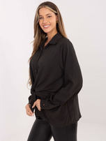 Czekoladowa koszula z wiązaniem z przodu