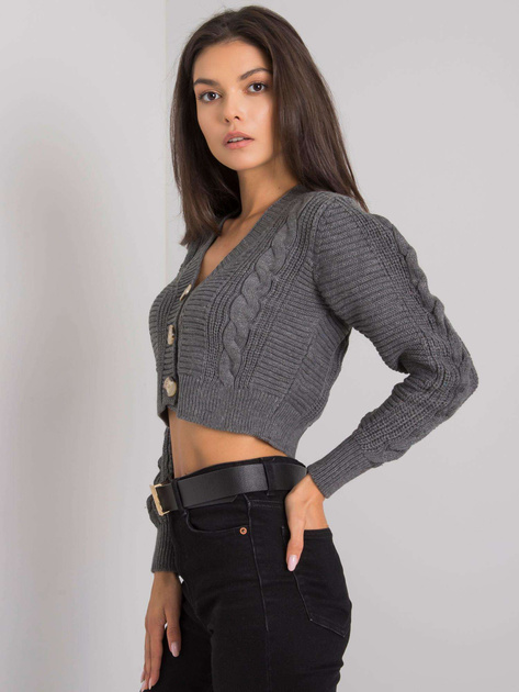 Ciemnoszary sweter rozpinany Aristide RUE PARIS