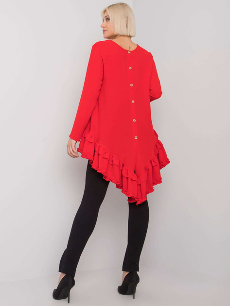 Czerwona bluzka z falbaną Tracy RUE PARIS