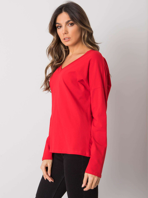 Czerwona damska bluzka z długim rękawem Libourne RUE PARIS