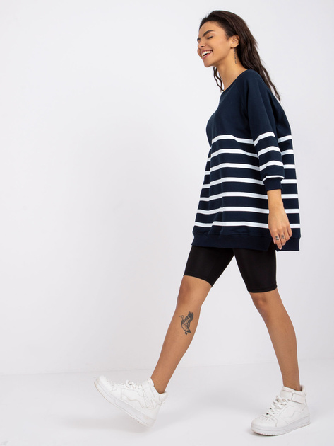 Granatowo-biała bluza w paski Sydney RUE PARIS