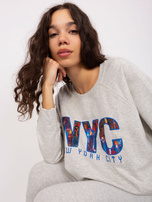 Hurt Szary melanżowy komplet casualowy z legginsami