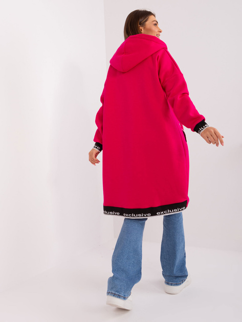 Hurt Fuksjowa długa bluza rozpinana z kapturem