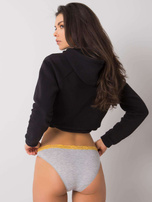 Szaro-żółte majtki damskie