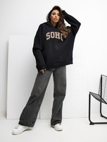 Czarna damska bluza z napisem Soho RUE PARIS 