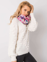 Różowa chusta w kwiaty