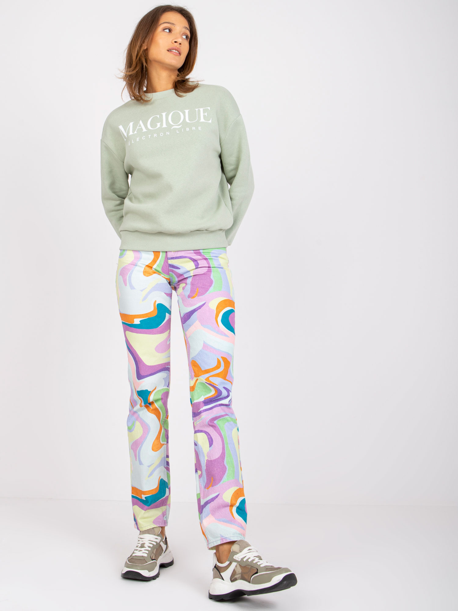 Jasnozielona bluza dresowa bez kaptura Alizee SUBLEVEL 