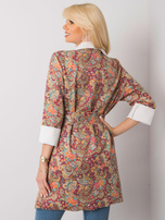 Bordowy wzorzysty płaszcz damski Aggie