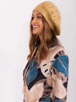 Hurt Camelowy beret damski