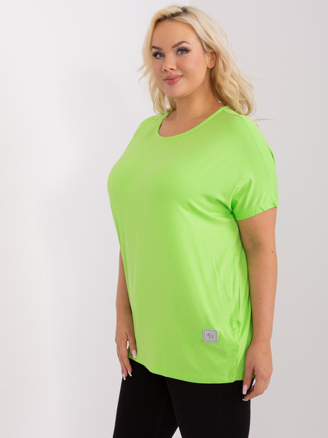 Hurt Jasnozielona bluzka plus size z okrągłym dekoltem