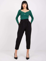 Czarne eleganckie spodnie z kieszeniami Naomi 