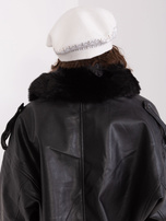 Hurtownia Ecru beret z dodatkiem kaszmiru