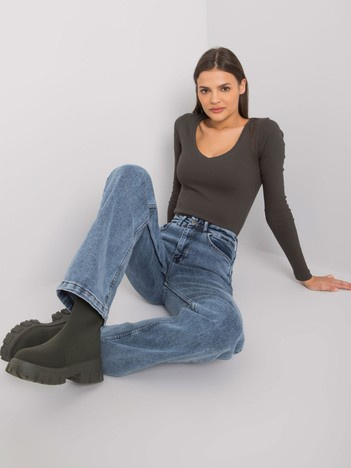 Niebieskie jeansy damskie regular Fortaleza