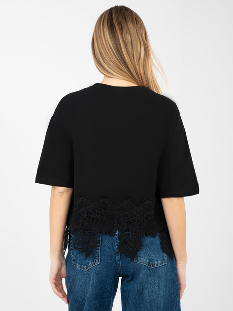 Czarna damska bluzka oversize z kokardkami